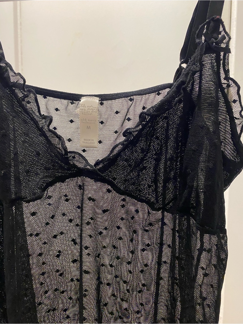 Vintage Y2K Black Polka Dot Lace tank top perfect condition